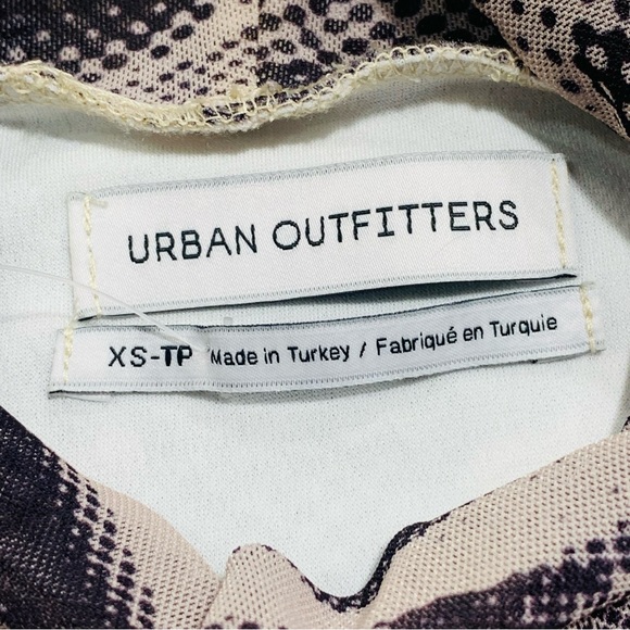 URBAN OUTFITTERS Sheer Mesh Mock Neck Mini Dress Butterfly Print Size XS - Picture 9 of 14